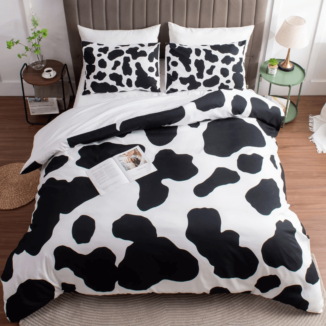Kids cow bedding cute cartoon design