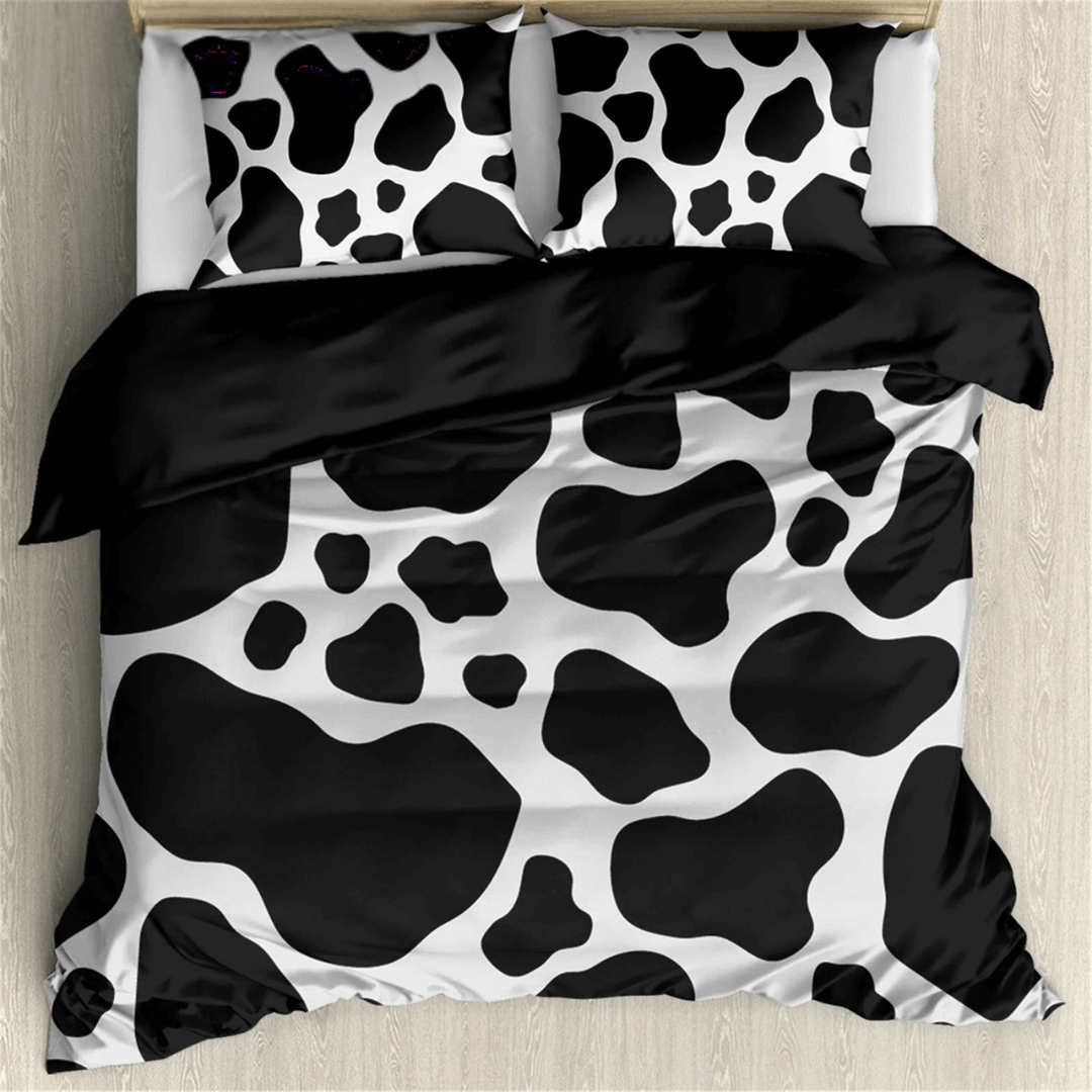 Pink cow duvet cover strawberry pattern
