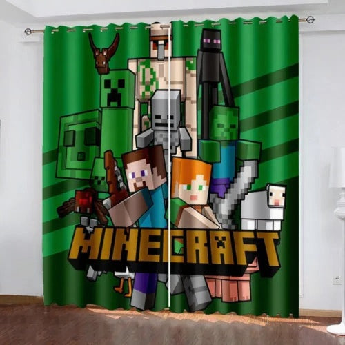 Minecraft Adventure Window Curtains