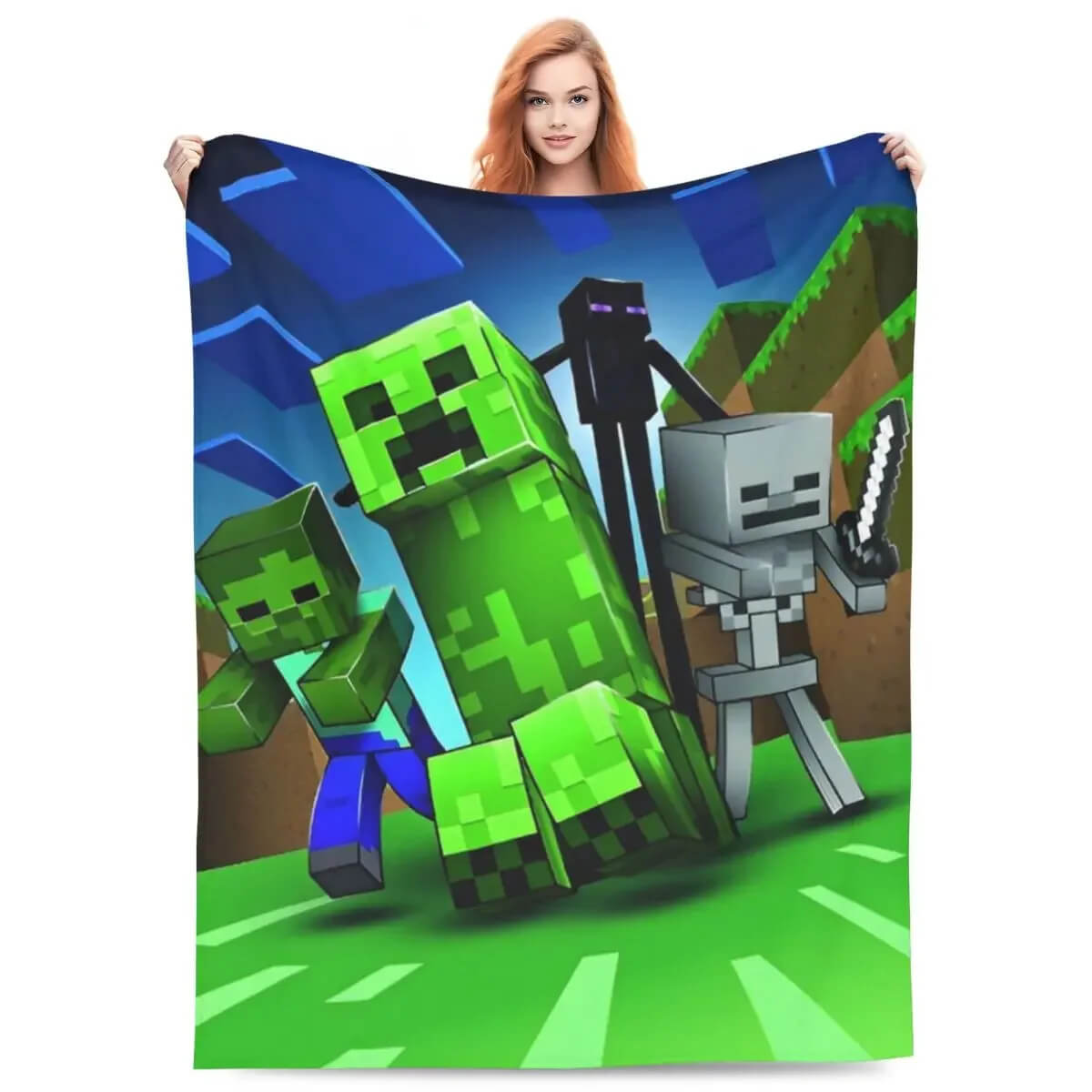 Flannel Minecraft blanket for cozy comfort