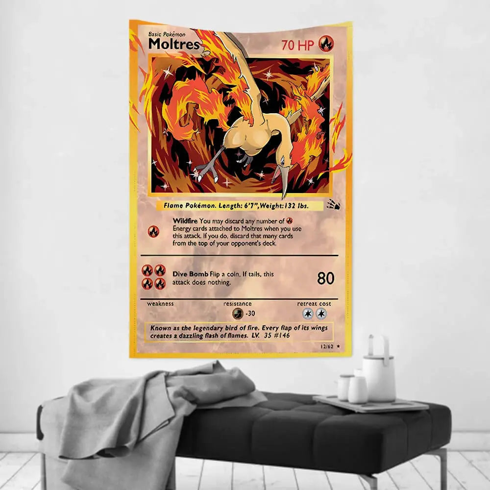 Moltres Wall Tapestry - Pokemon TCG Tapestry