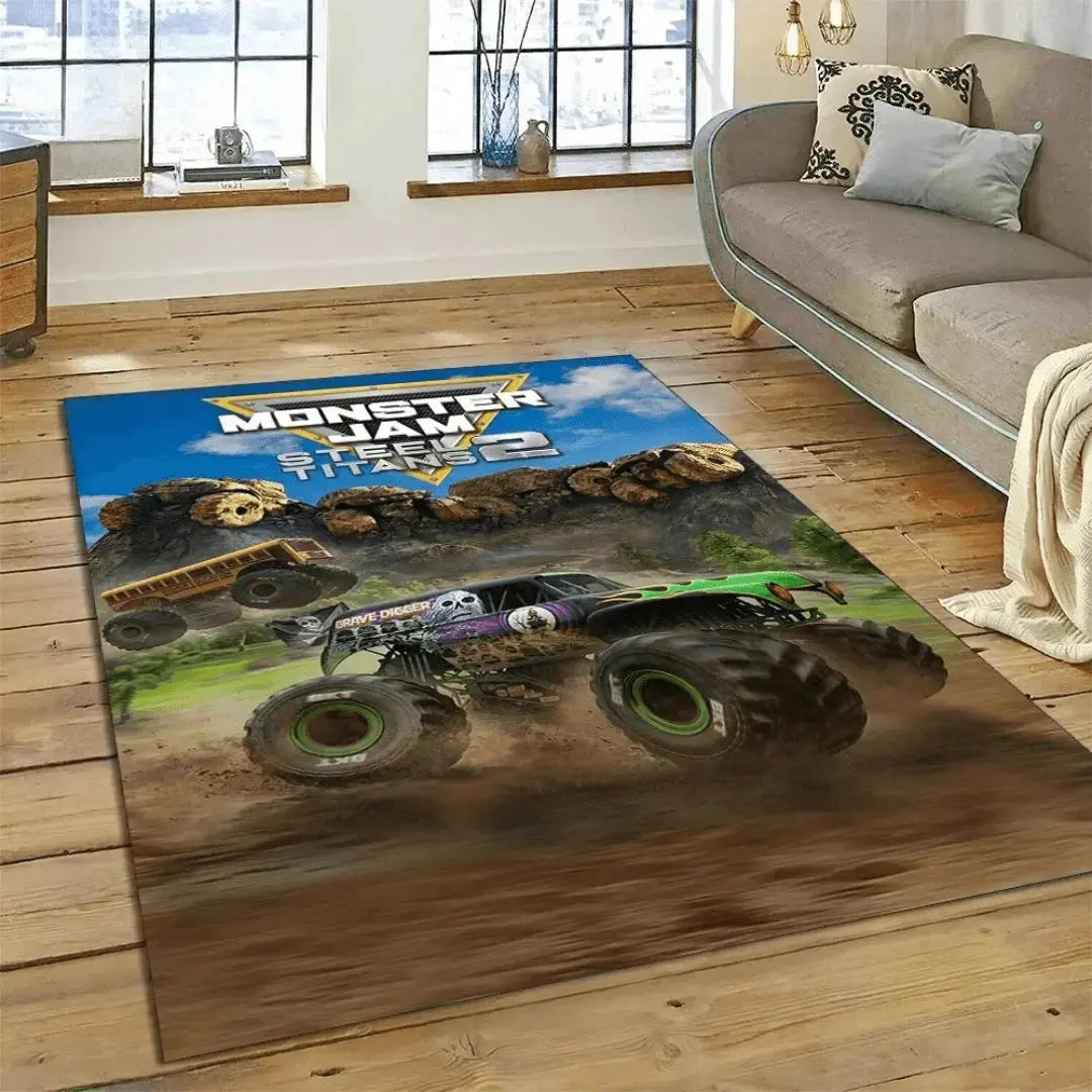 Monster Jam Truck Kids Rug Zirconic