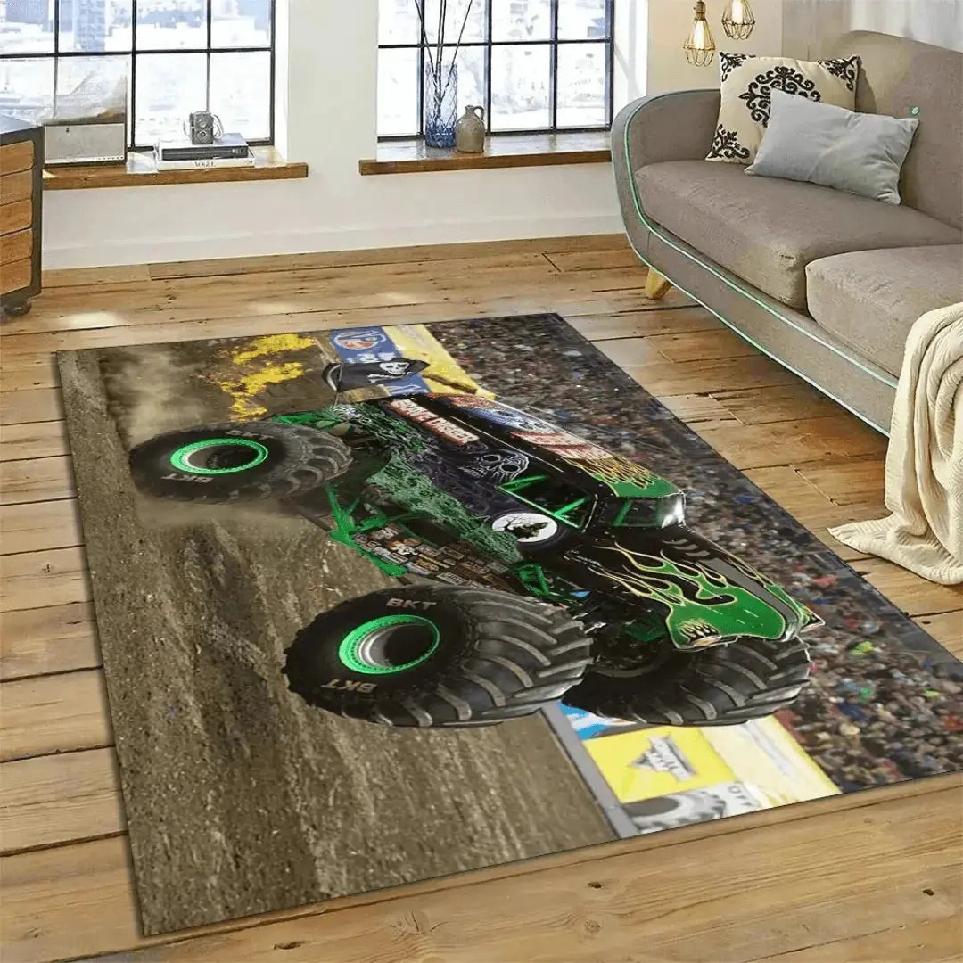 Monster Jam Truck Game Kids Rug Zirconic