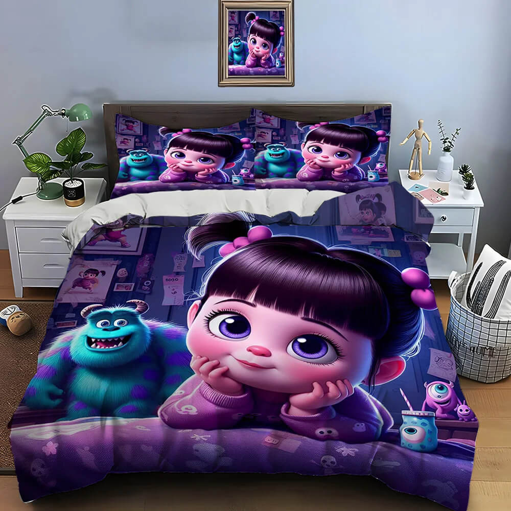 Kids bedroom decor Monsters Inc Boo bed set