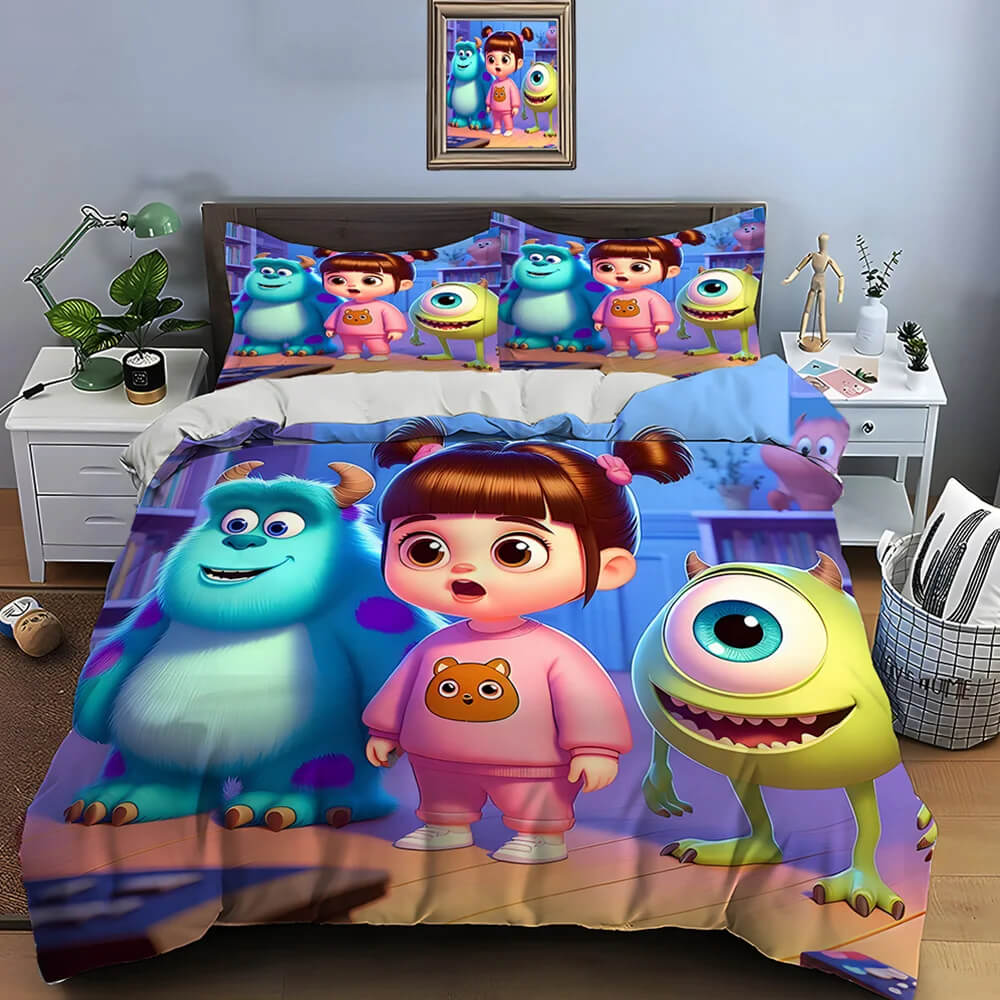 Soft Boo microfiber duvet cover set for kids