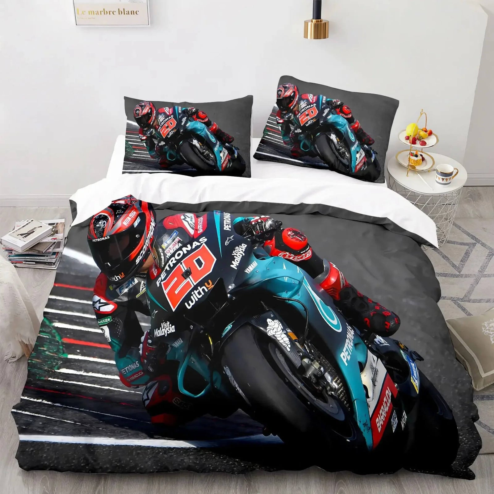 luxury MotoGP bed set for racing lovers
