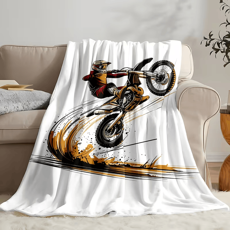 cozy dirt bike blanket for sofa and couch