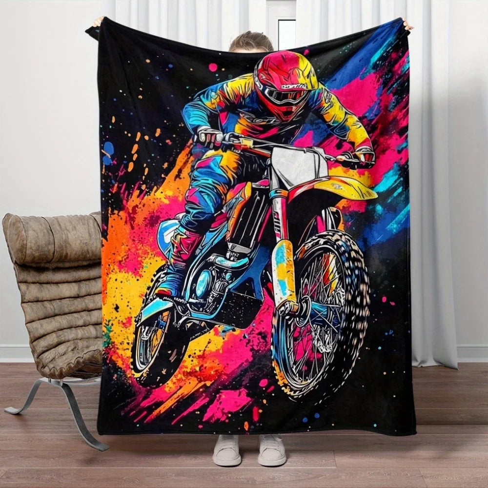 dirt bike fan blanket soft warm material