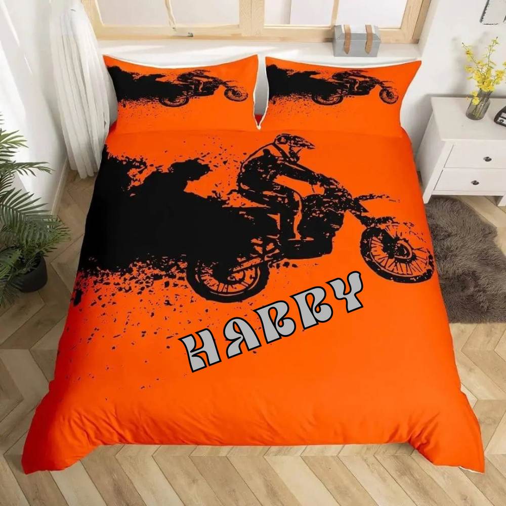 Motocross racing theme duvet cover gift idea