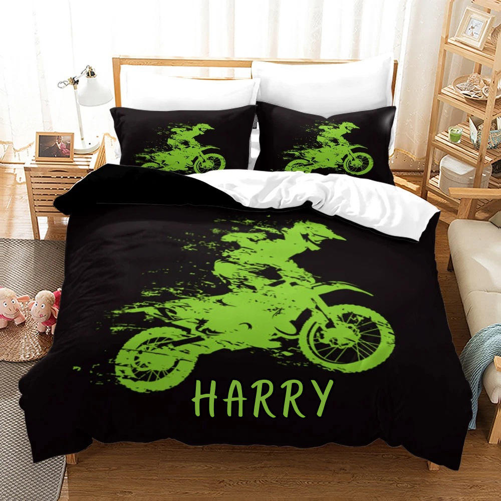 Motocross dirt bike bedding for boys and adults