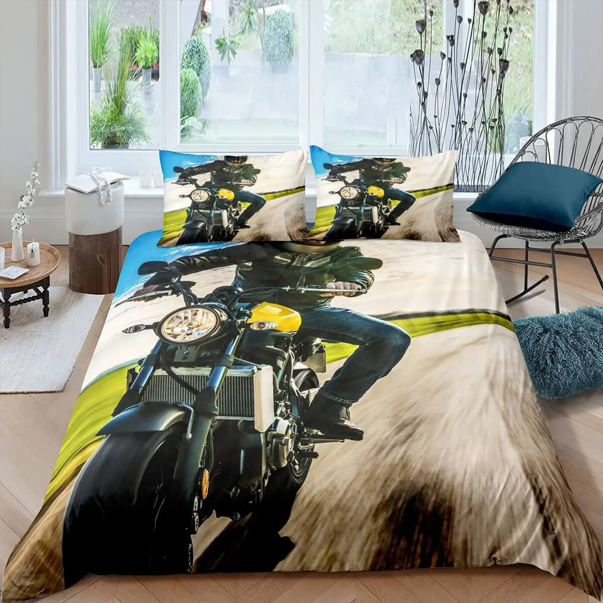 dirt bike gaming room bedding