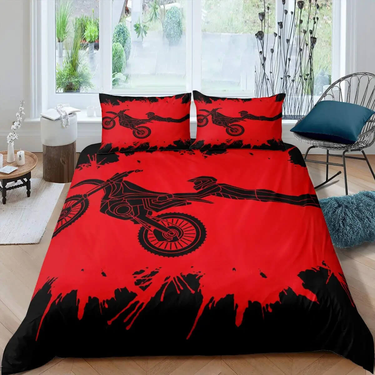 motocross duvet cover soft fabric