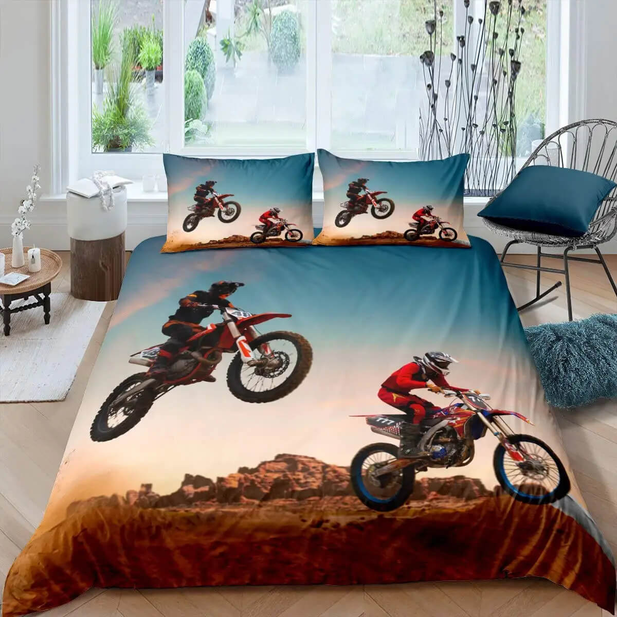 motocross bedding HD print