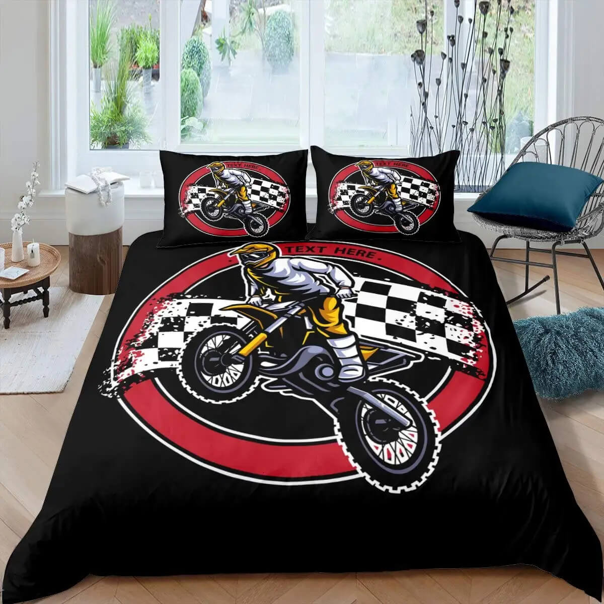 motocross kids bedding