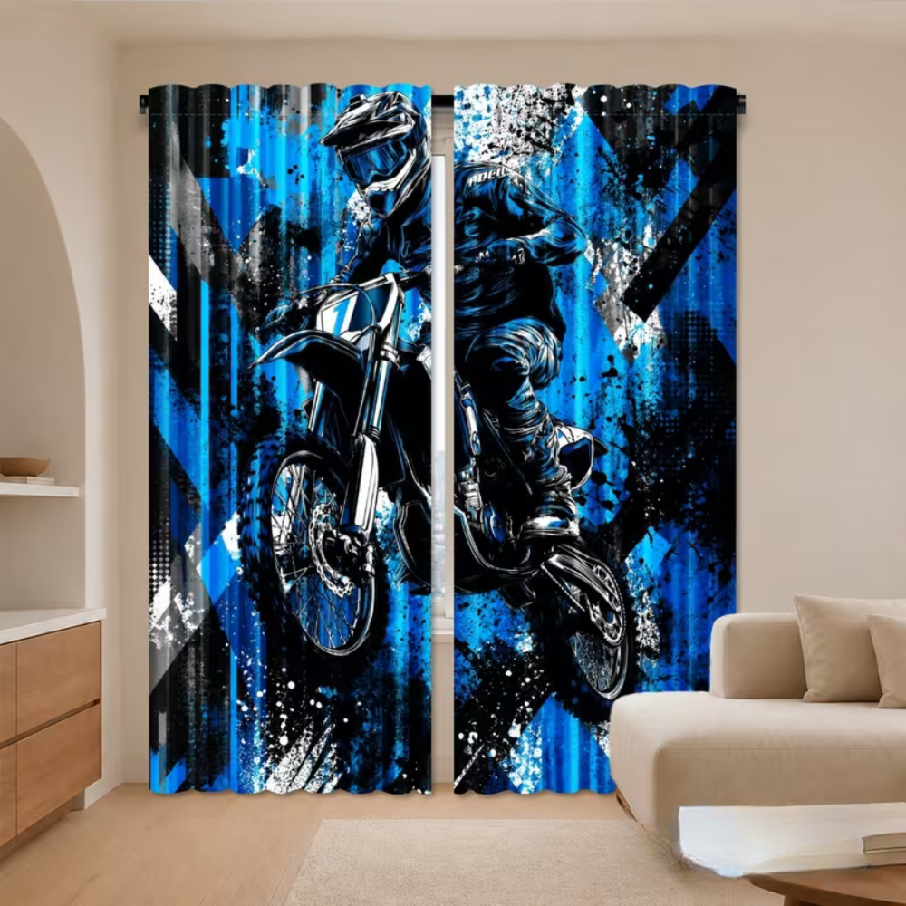 motocross blackout style curtains