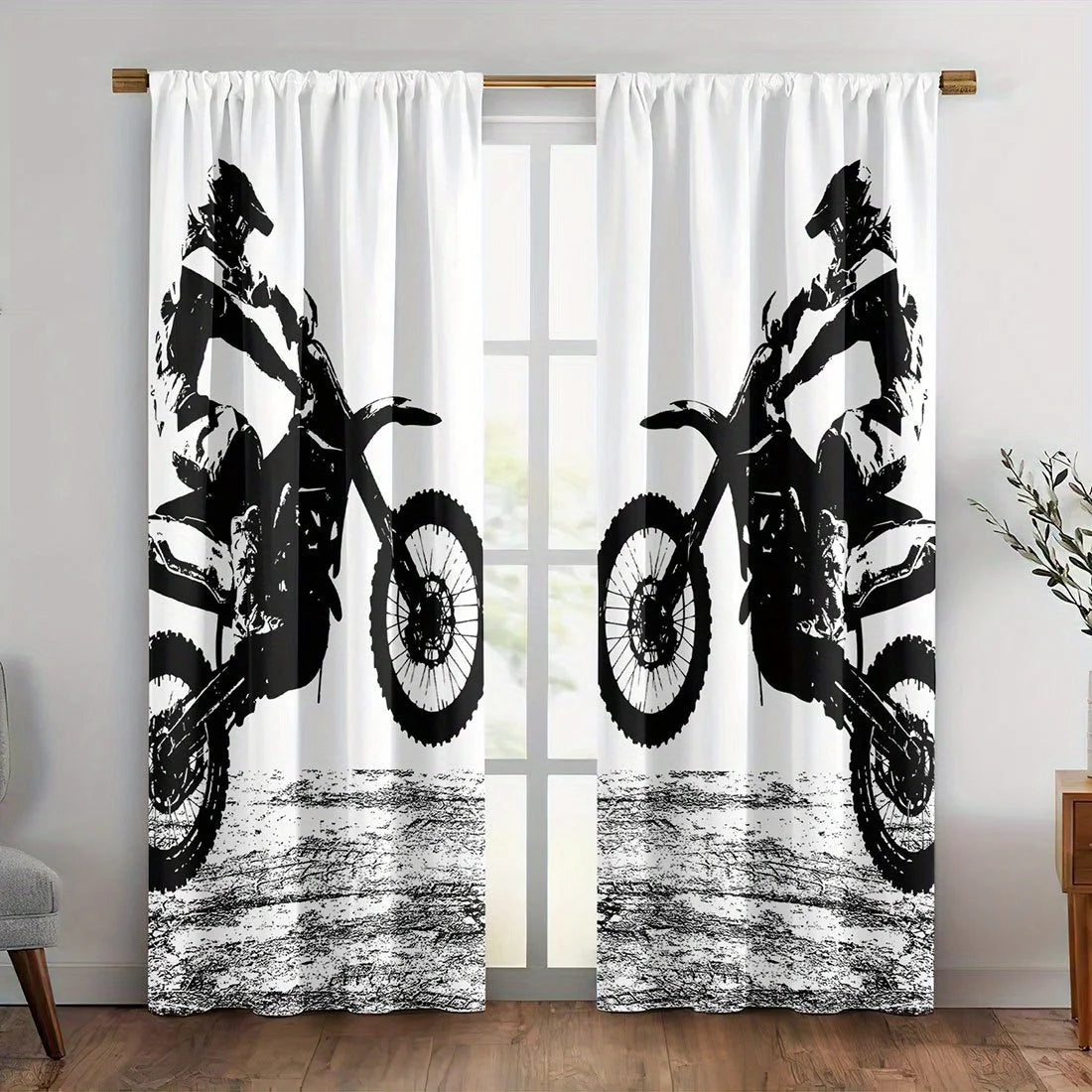 dirt bike themed curtains for kids