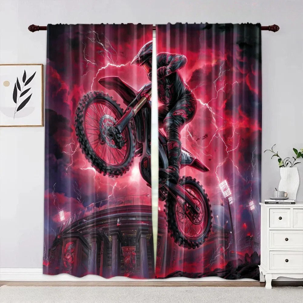 motocross themed room curtains