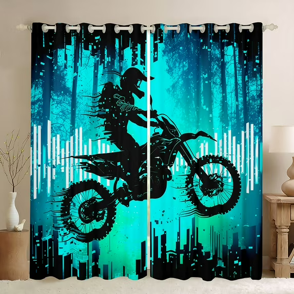 dirt bike rider window panels