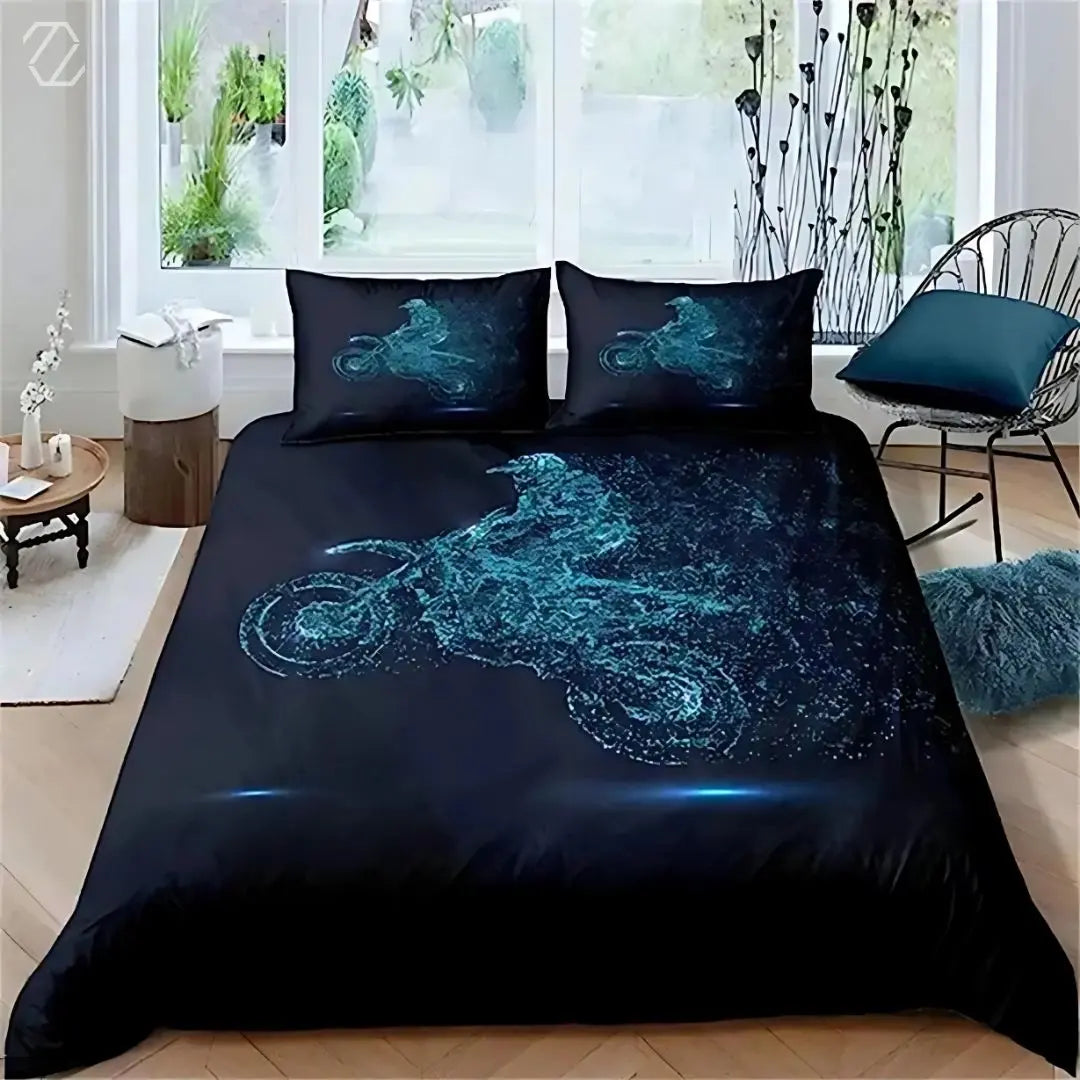 Motorcycle Racer Duvet Cover My Store