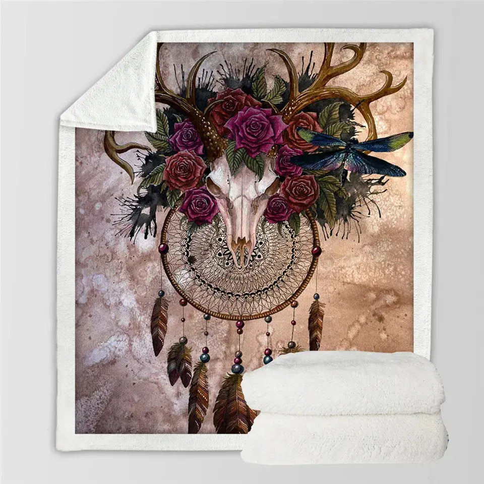Mystery Skull Throw Blanket My Store