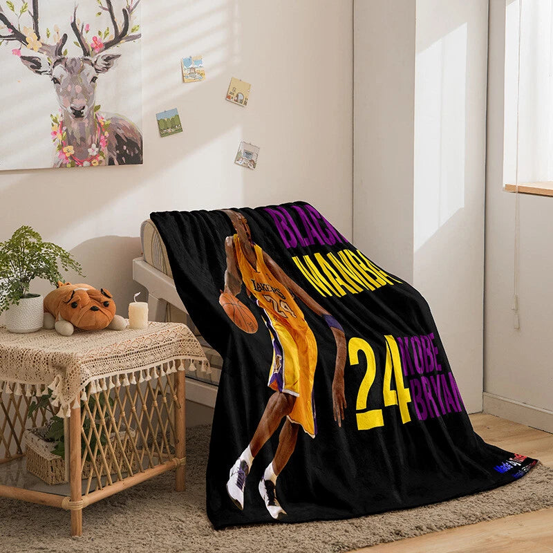 Kids and adults basketball themed soft blanket