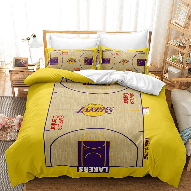 Lakers NBA bedspread design