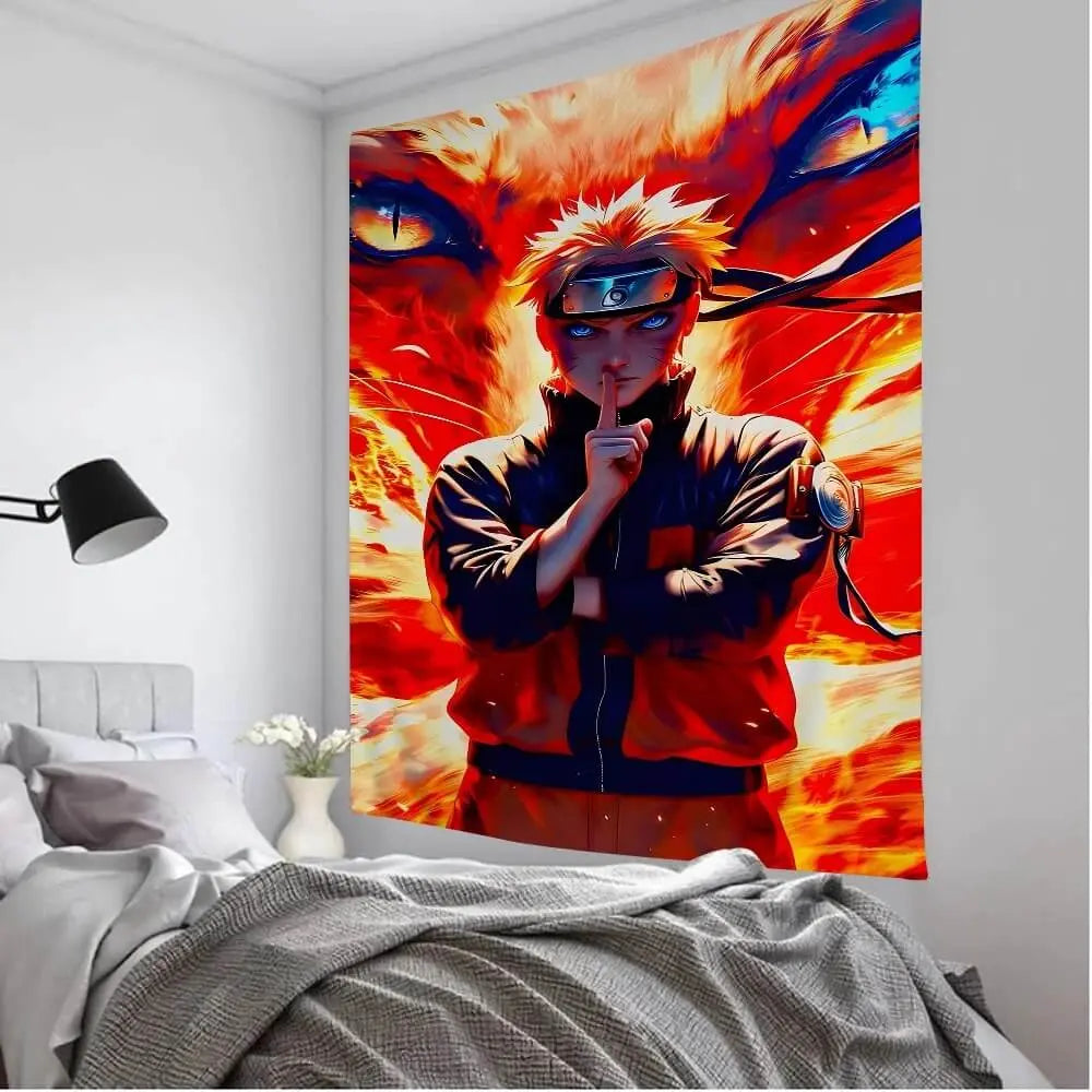Naruto anime aesthetic fabric banner