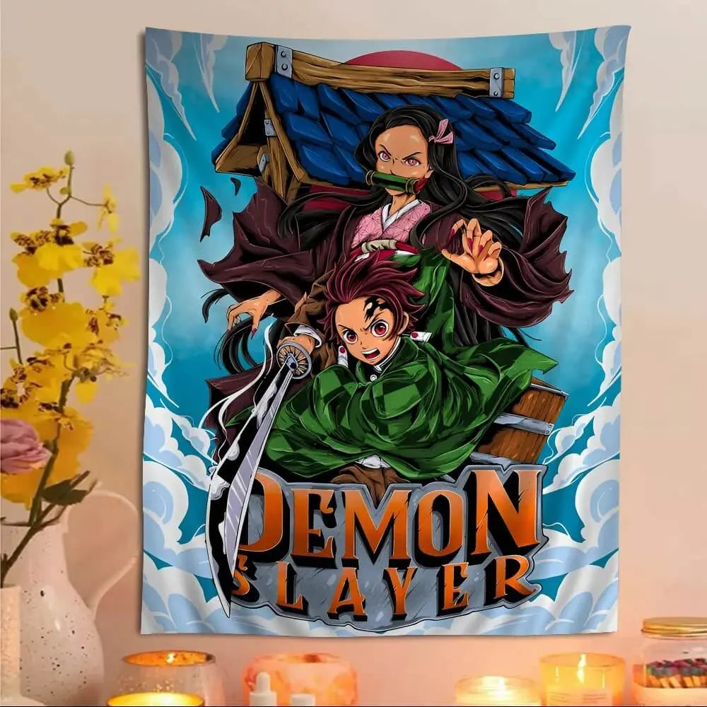 Nezuko and Tanjiro Anime Fabric Wall Art

Sibling Bond Demon Slayer Poster

Demon Slayer Wall Hanging for Bedroom

Tanjiro and Nezuko Poster for Otaku Room

Emotional Anime Fabric Poster