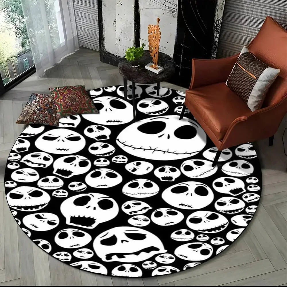 Nightmare Jack skellington Round Mat Zirconic