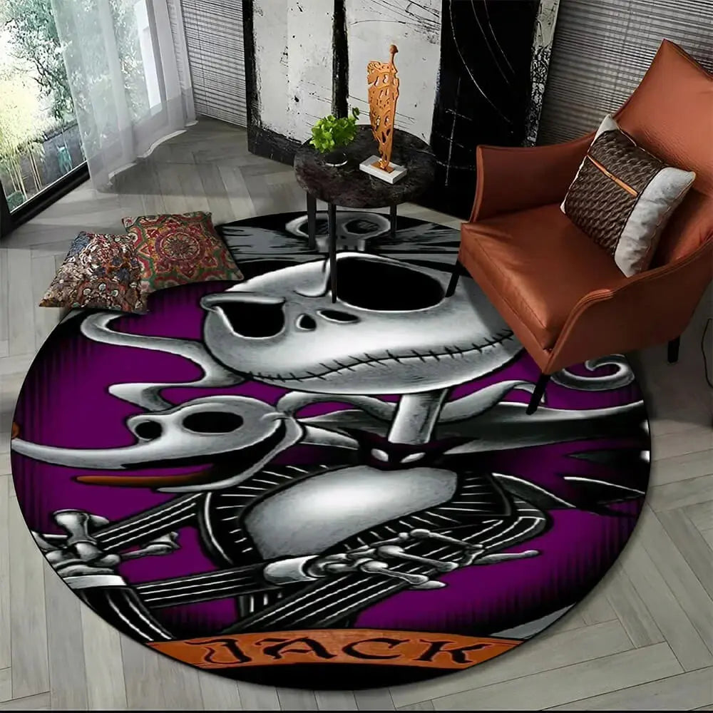 Nightmare Round Rug Zirconic