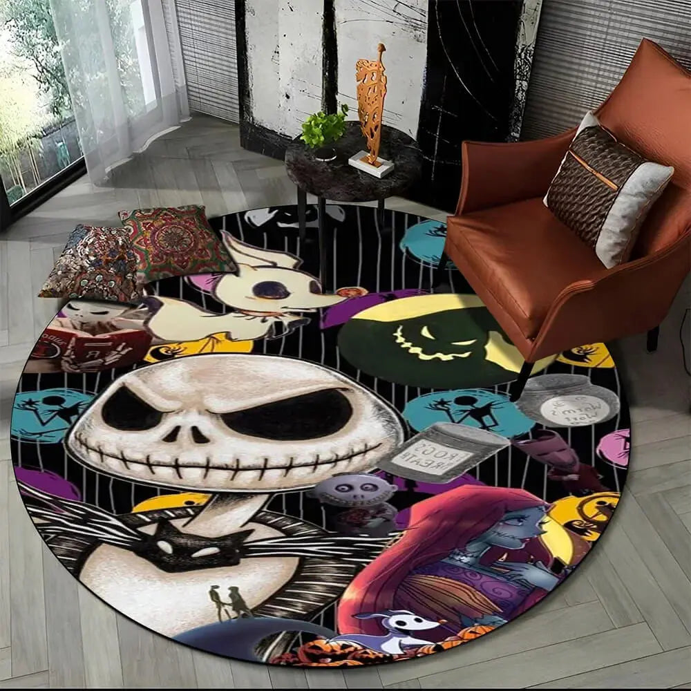 Nightmare Barrel & Lock Round Rug Zirconic