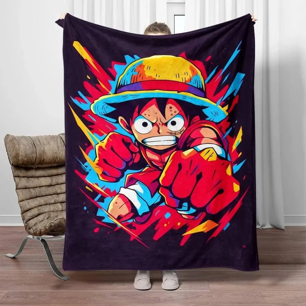 One Piece Anime Luffy Throw Blanket