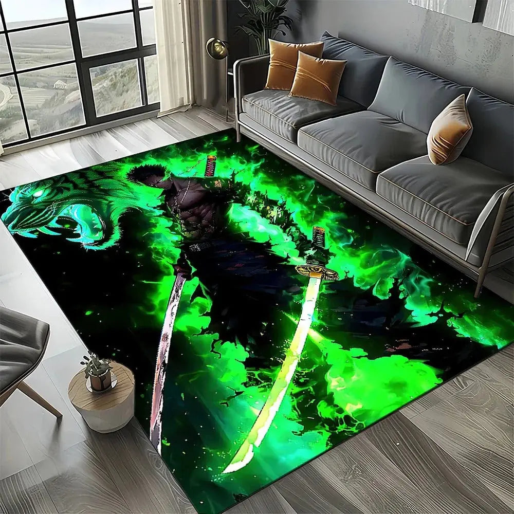 Perfect rug for anime lovers and otaku bedrooms with One Piece theme