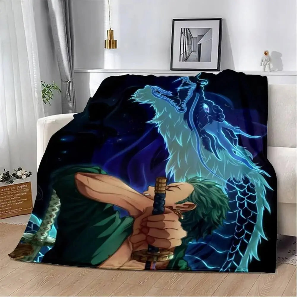 One Piece Zoro 3D Anime Throw Blanket