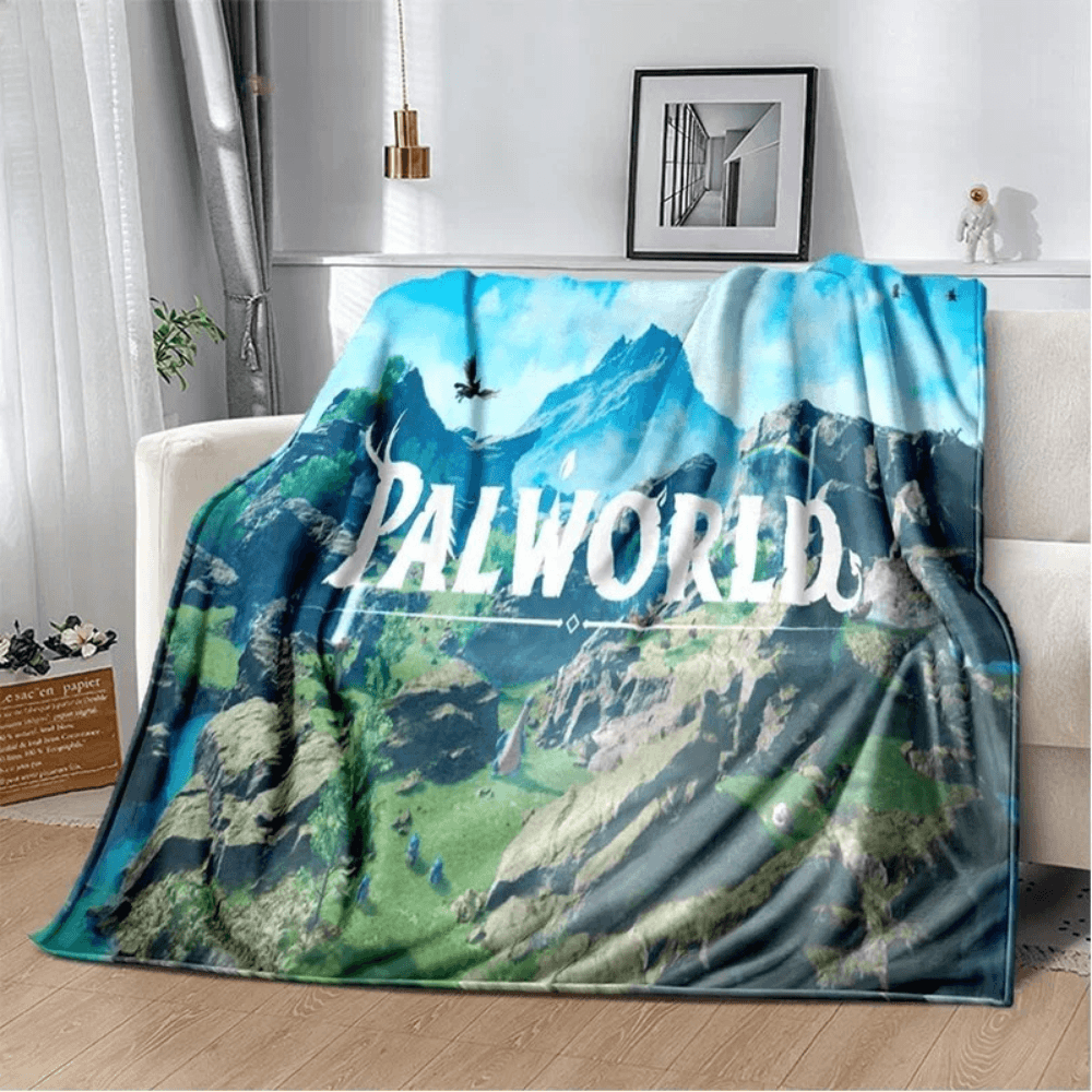 Soft flannel Palworld gaming throw