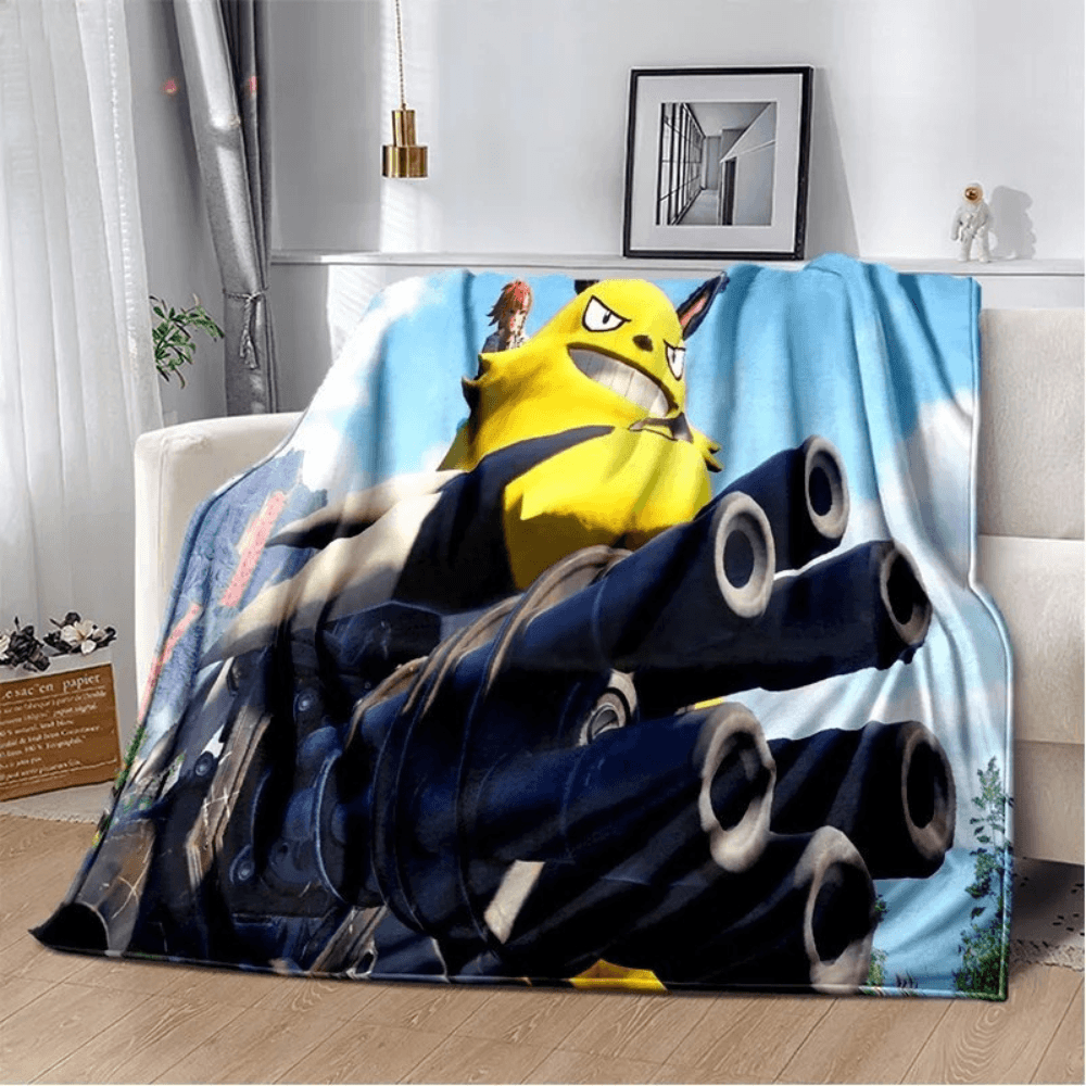 Warm flannel gaming blanket for winter