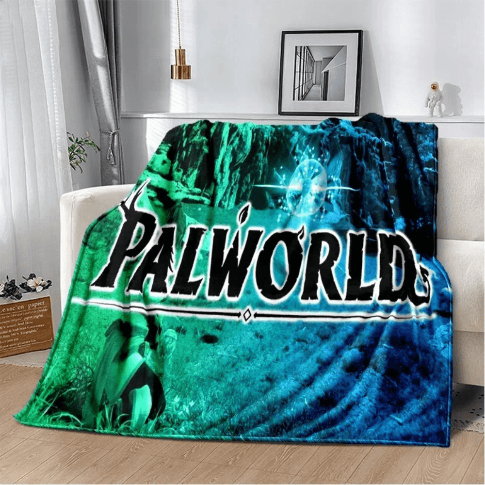 Gaming inspired Palworld plush blanket