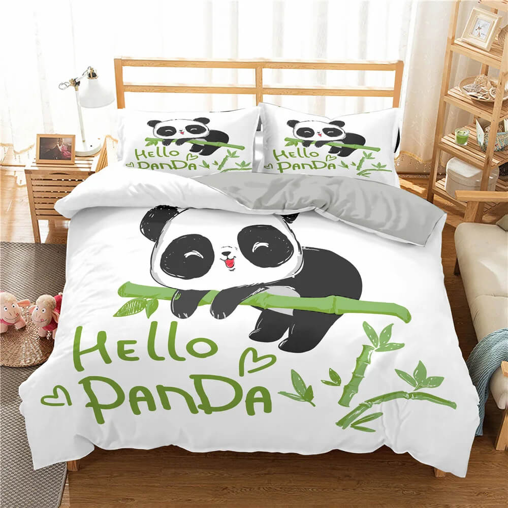 cute panda doona cover set for kids