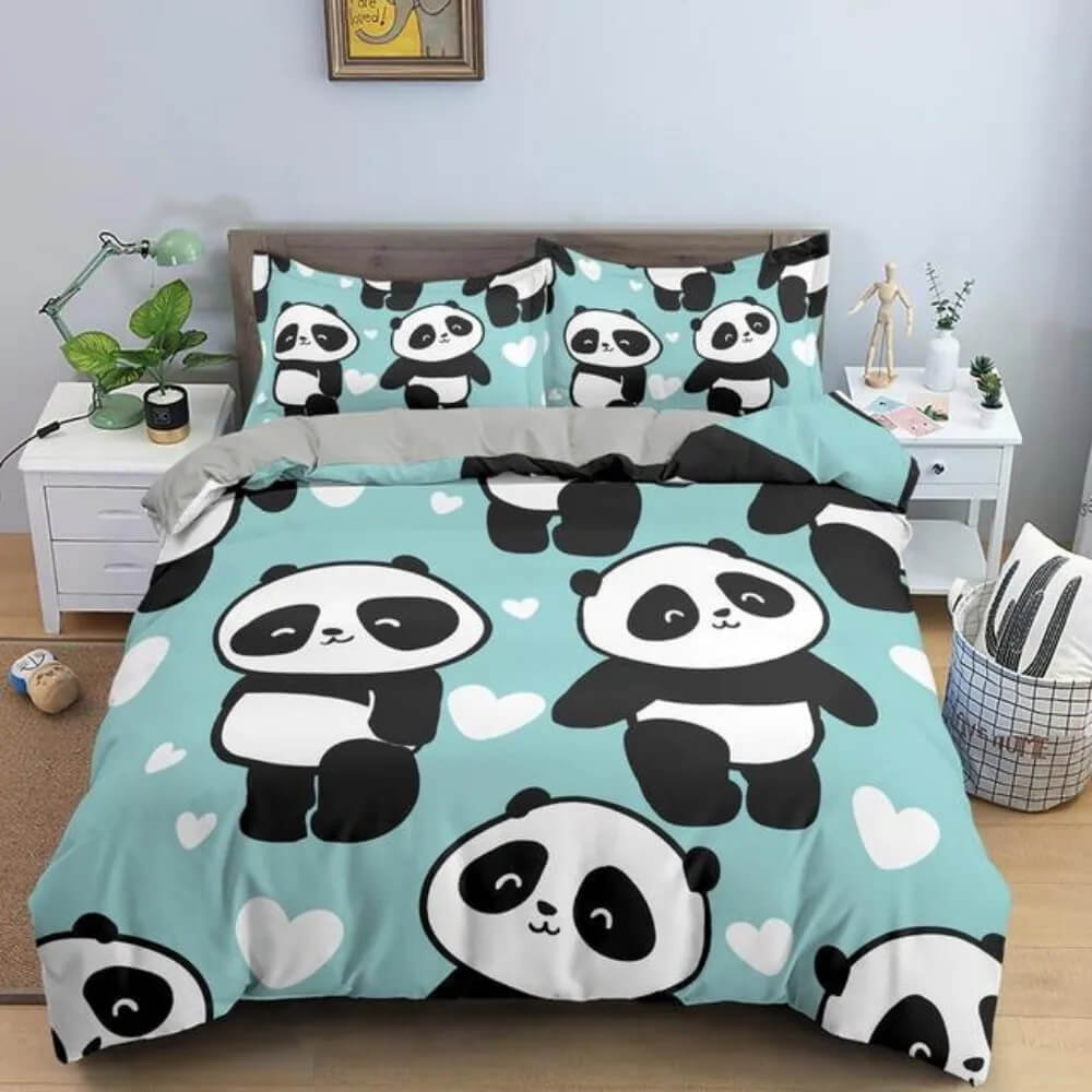 animal lover panda bedding set