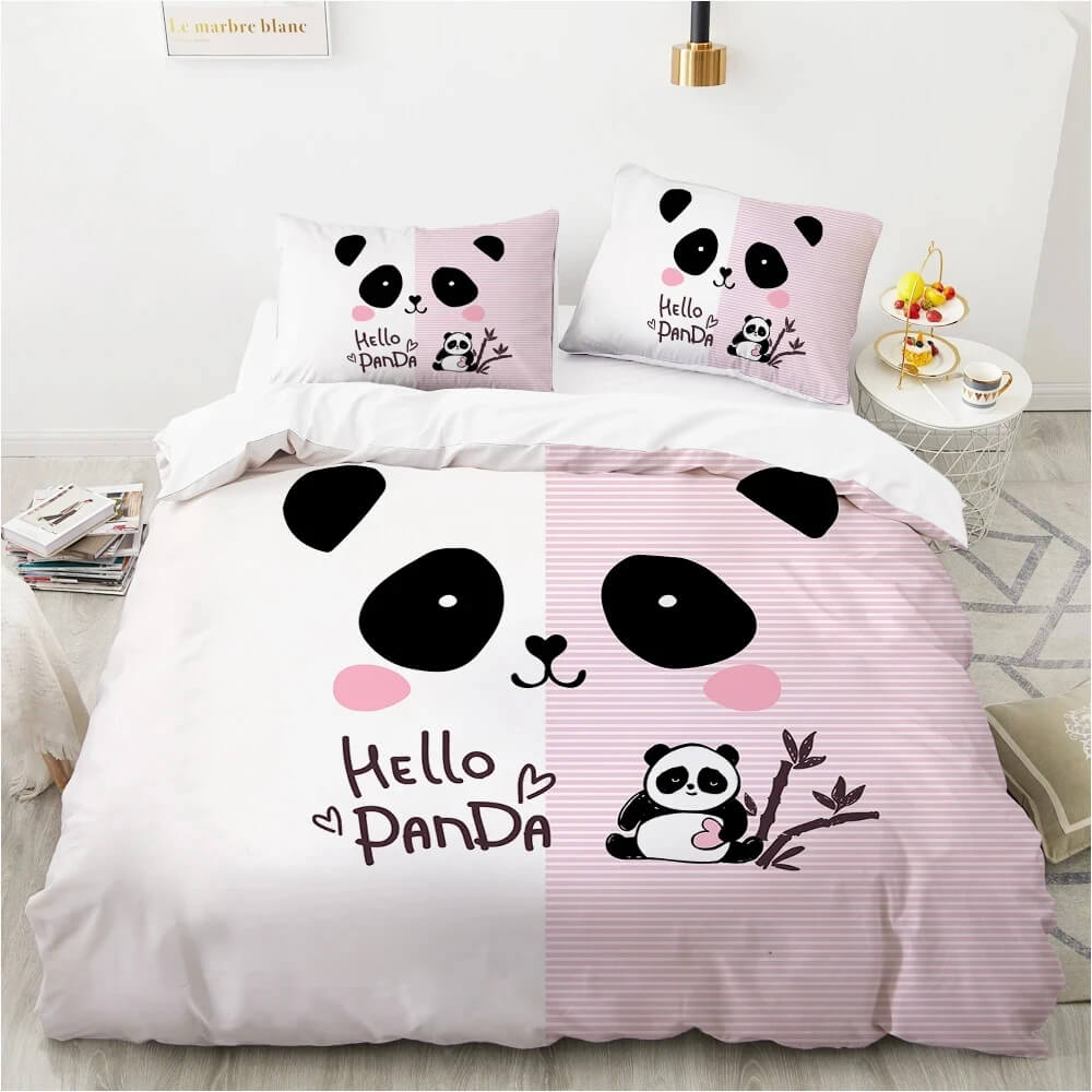 adorable panda doona cover for kids bedroom