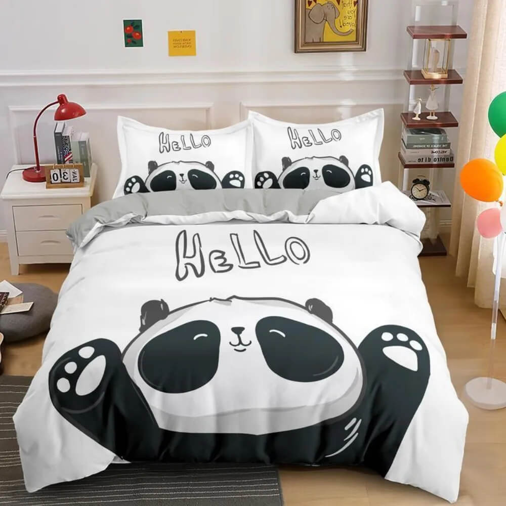 cute panda quilt cover animal design