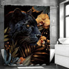 Panther Floral Shower Curtain My Store