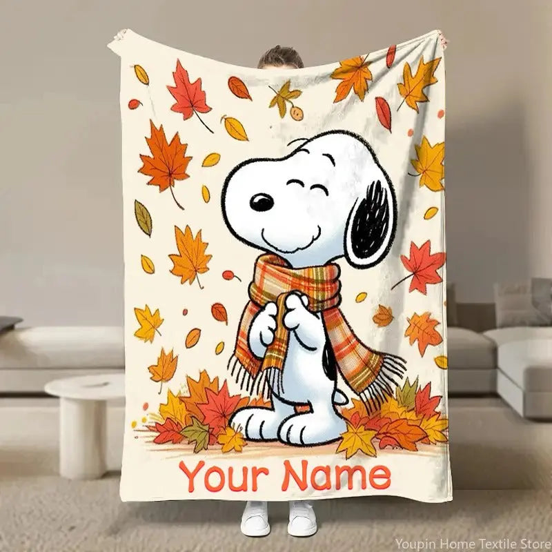 Snoopy Personalized Blanket with Name – Perfect Birthday Gift for Kids
