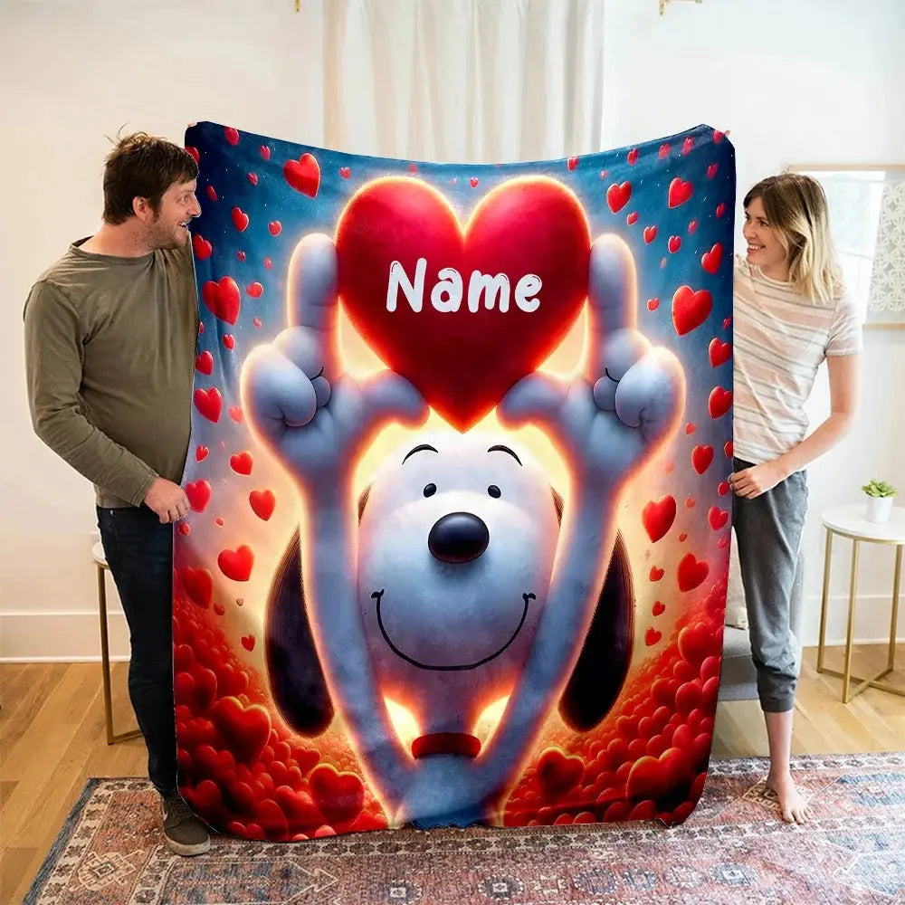 Peanuts Theme Custom Blanket for Kids – Personalized Gift