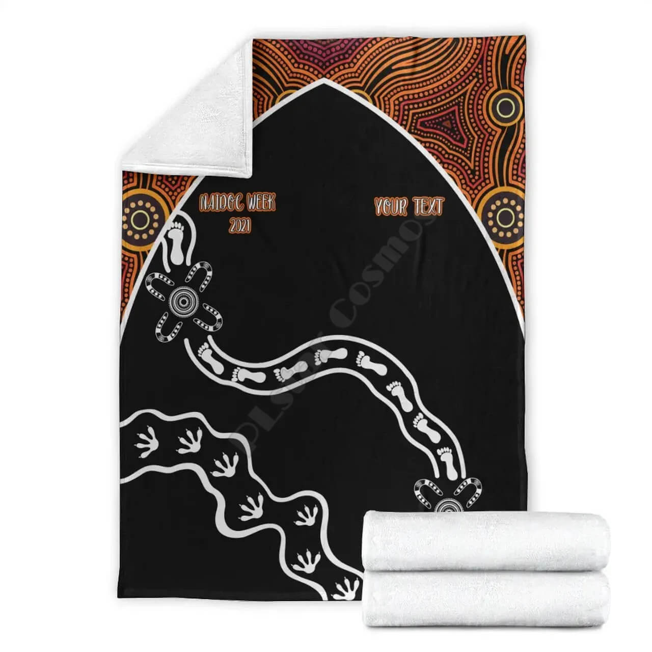 Australian Indigenous art blanket for living room décor
