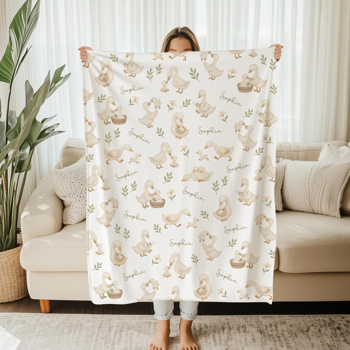 personalized baby gift blanket with custom name