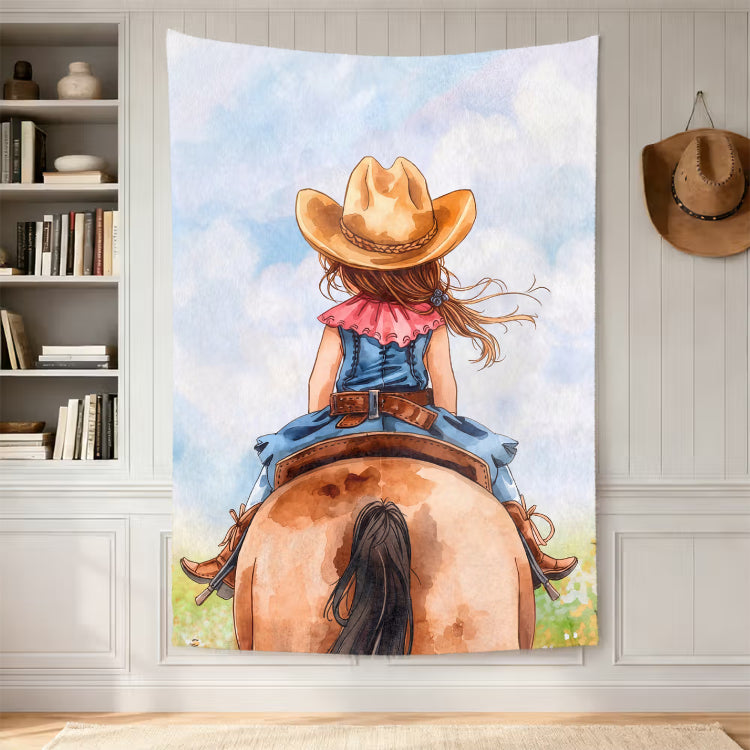 cowgirl throw blanket for ranch home decor