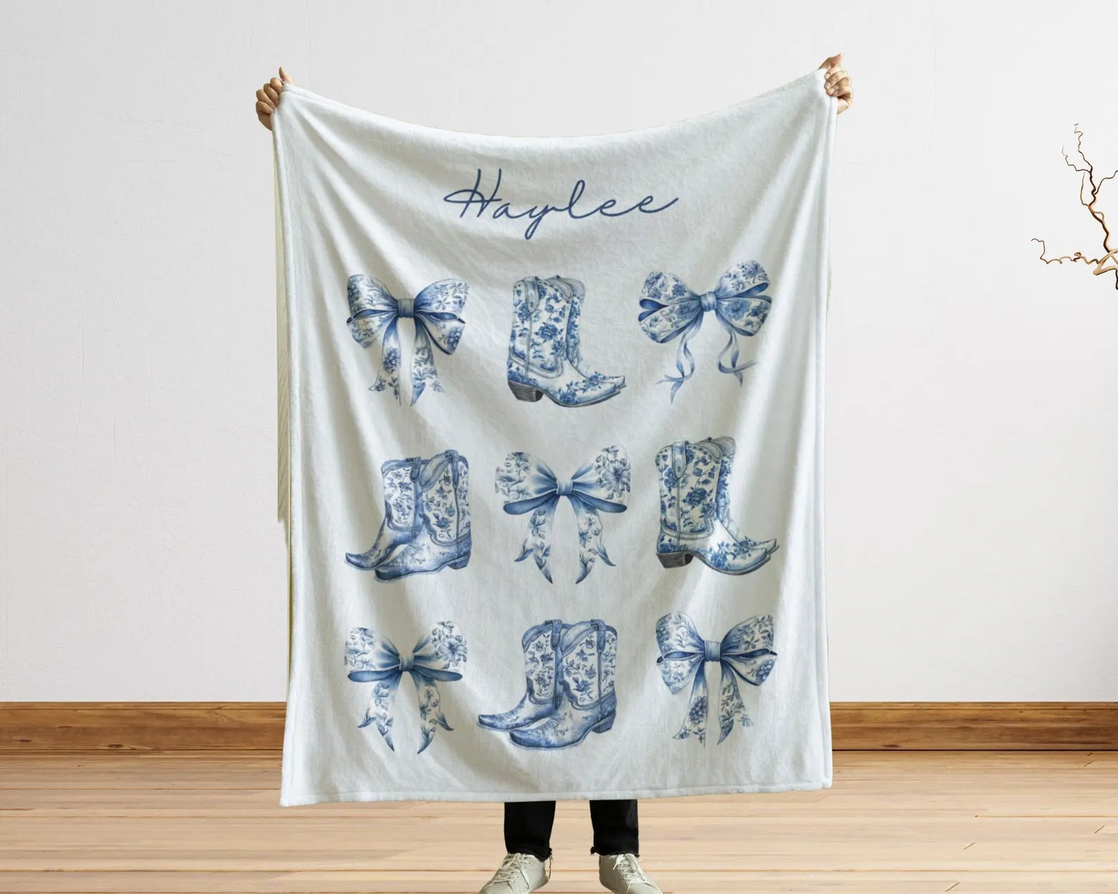 custom cowgirl blanket birthday gift