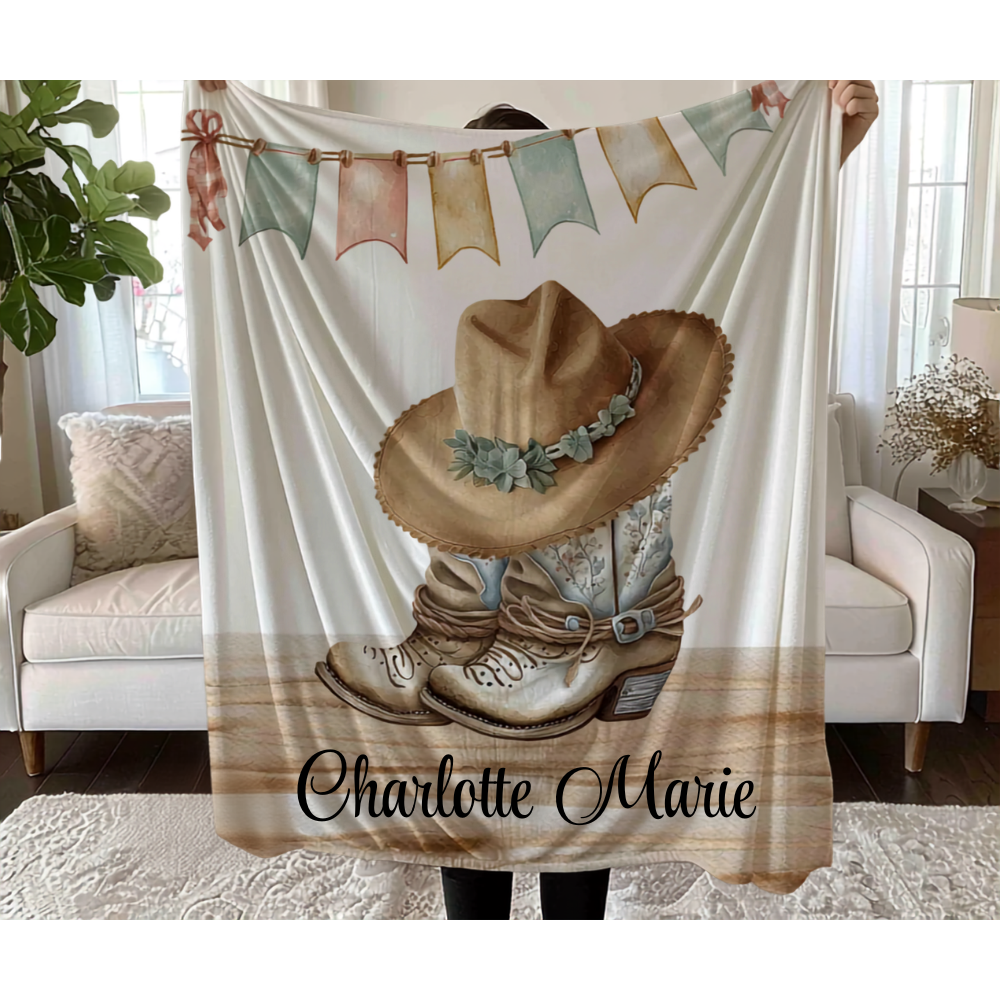 personalized western blanket Christmas gift