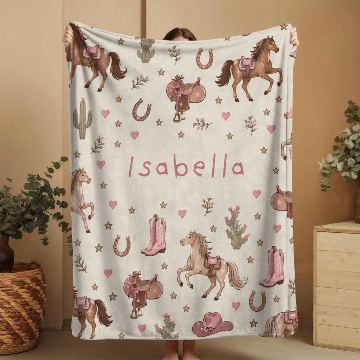 personalized rodeo blanket soft flannel throw